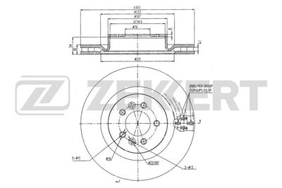 BS6254 ZEKKERT Тормозной диск