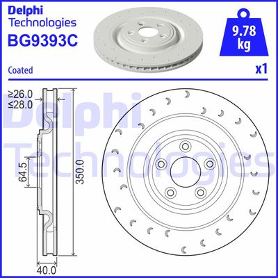 BG9393C DELPHI Тормозной диск