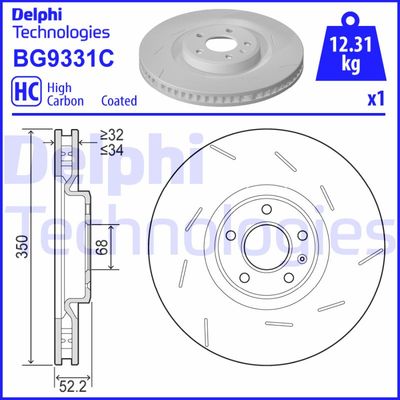 BG9331C DELPHI Тормозной диск