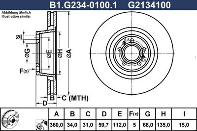 B1G23401001 GALFER Тормозной диск