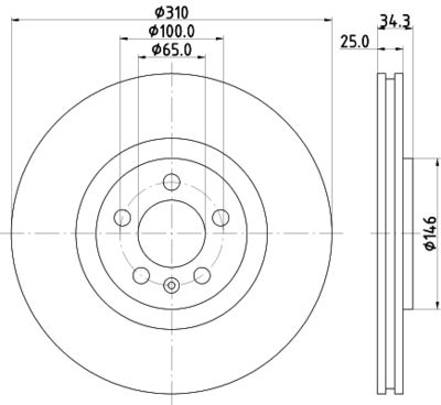 MDC2697 MINTEX Тормозной диск