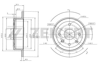 BS5405 ZEKKERT Тормозной диск