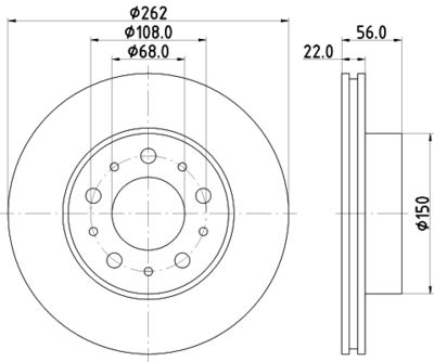 MDC734 MINTEX Тормозной диск