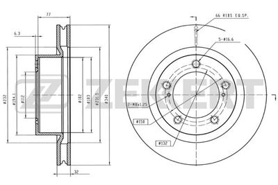 BS5440 ZEKKERT Тормозной диск