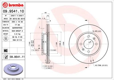 BS8516 BRECO Тормозной диск