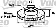 186702 VALEO Тормозной диск