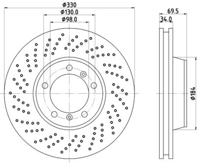 8DD355128561 HELLA PAGID Тормозной диск