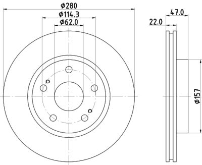 8DD355116771 HELLA Тормозной диск