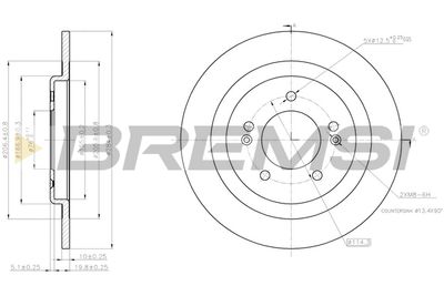 CD8200S BREMSI Тормозной диск