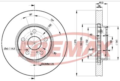 BD0600 FREMAX Тормозной диск