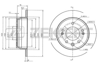 BS5157 ZEKKERT Тормозной диск