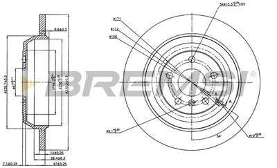 CD7530S BREMSI Тормозной диск