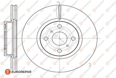 1622807080 EUROREPAR Тормозной диск