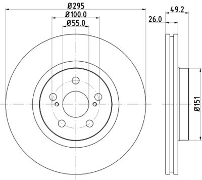 MDC1695C MINTEX Тормозной диск