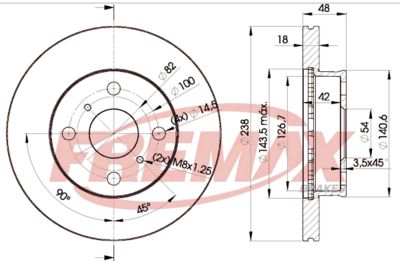 BD2250 FREMAX Тормозной диск