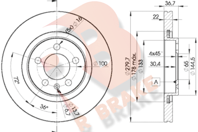 78RBD25603 R BRAKE Тормозной диск