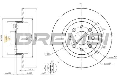 CD7299S BREMSI Тормозной диск