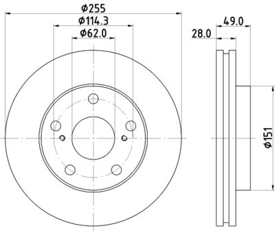 PCD15632 DON Тормозной диск