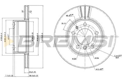 CD6211V BREMSI Тормозной диск