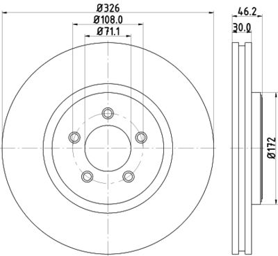 8DD355128881 HELLA Тормозной диск