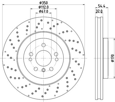 8DD355122541 HELLA PAGID Тормозной диск