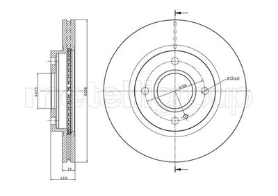 230975C METELLI Тормозной диск