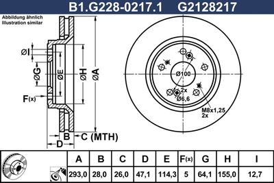 B1G22802171 GALFER Тормозной диск