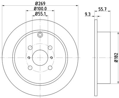 MDC1655 MINTEX Тормозной диск