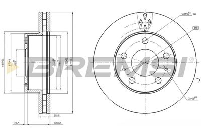 CD7718V BREMSI Тормозной диск