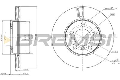 CD8122V BREMSI Тормозной диск