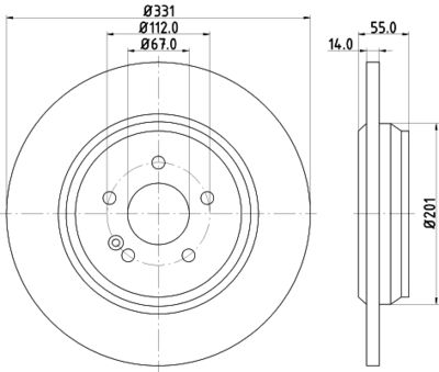 8DD355107241 HELLA Тормозной диск