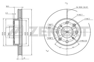 BS5686 ZEKKERT Тормозной диск