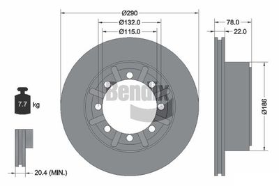 BDS1785 BENDIX Braking Тормозной диск