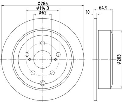 MDC2445 MINTEX Тормозной диск