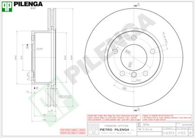 V102 PILENGA Тормозной диск