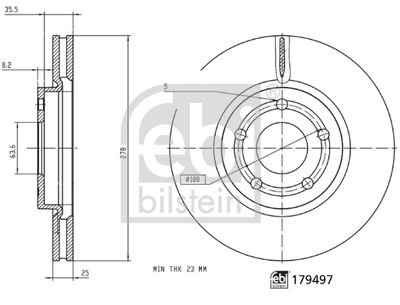 179497 FEBI BILSTEIN Тормозной диск