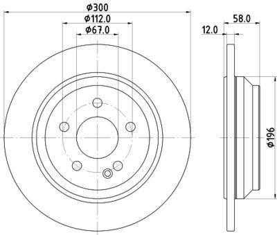 8DD355122441 HELLA Тормозной диск