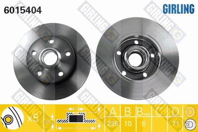 6015404 GIRLING Тормозной диск