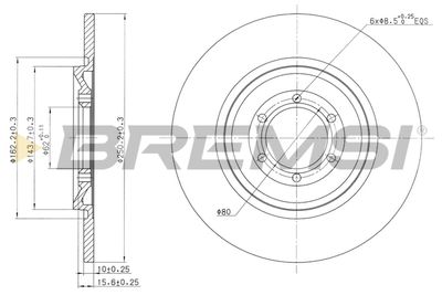 CD6090S BREMSI Тормозной диск