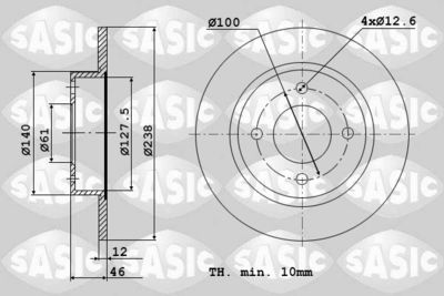 4004260J SASIC Тормозной диск