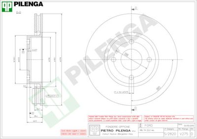 V275 PILENGA Тормозной диск