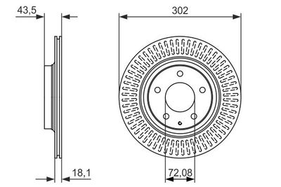 0986479796 BOSCH Тормозной диск