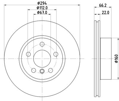 8DD355133821 HELLA Тормозной диск