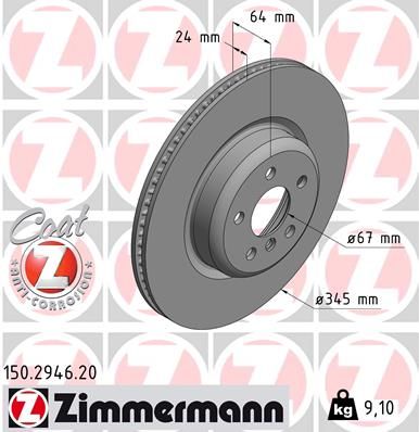 150294620 ZIMMERMANN Тормозной диск