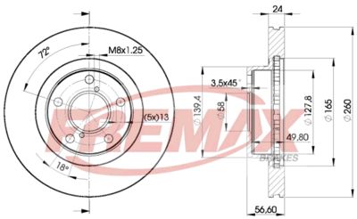 BD0031 FREMAX Тормозной диск