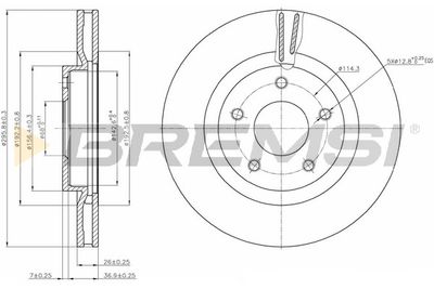 CD7589V BREMSI Тормозной диск