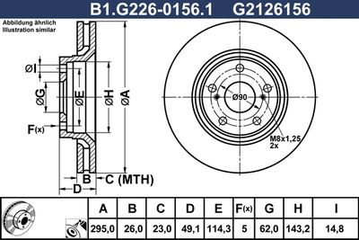 B1G22601561 GALFER Тормозной диск