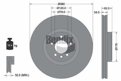 BDS2323HC BENDIX Braking Тормозной диск
