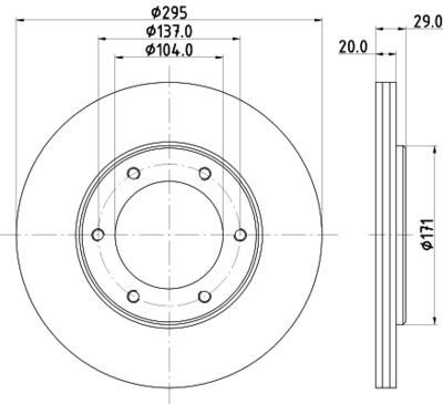 8DD355101191 HELLA PAGID Тормозной диск