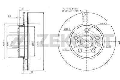 BS5146 ZEKKERT Тормозной диск